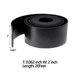 TORRAMI Solid Neoprene Rubber Strips Roll 1/16 (.062) inch Thick X 2 inch Wide X 20 Feet, for DIY Weather Stripping, Gasket, Seal
