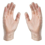 AMMEX Clear Vinyl Disposable Exam/Medical Gloves 3 Mil, Latex/Powder-Free, Food-Safe, Smooth, Non-Sterile Small, Case of 1000
