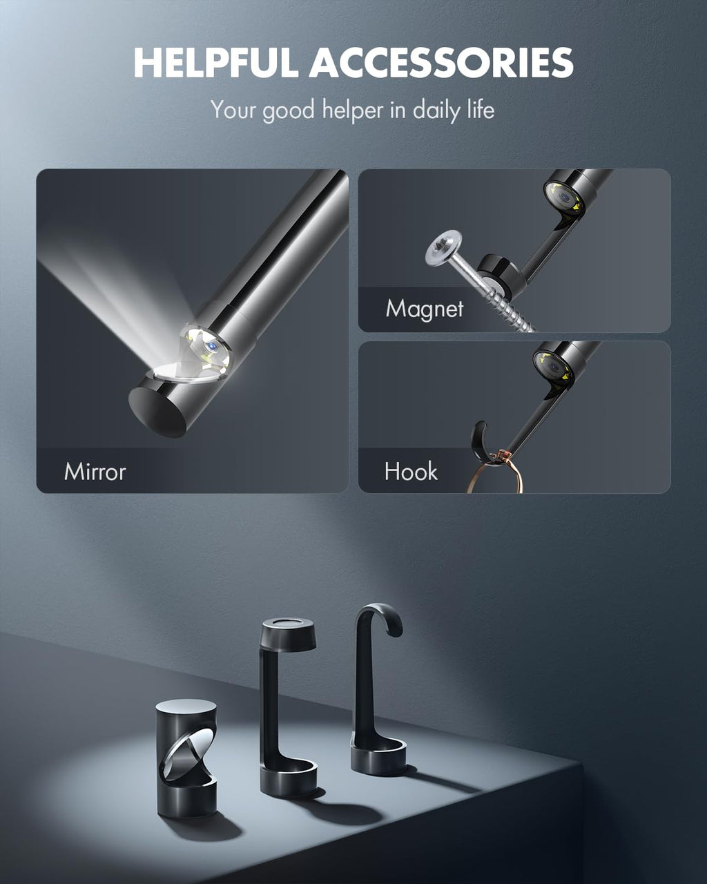 Anykit Endoscope Camera with Light, 1920P HD Borescope