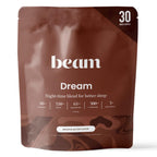 Beam Dream Sleep Powder Brownie Batter, L-Theanine, Apigenin, Reishi & Magnesium, Third Party Tested Natural Sleep Aid & Sleep Supplement, Health and Wellness Gift, Natural Sleep Support, 30 Servings