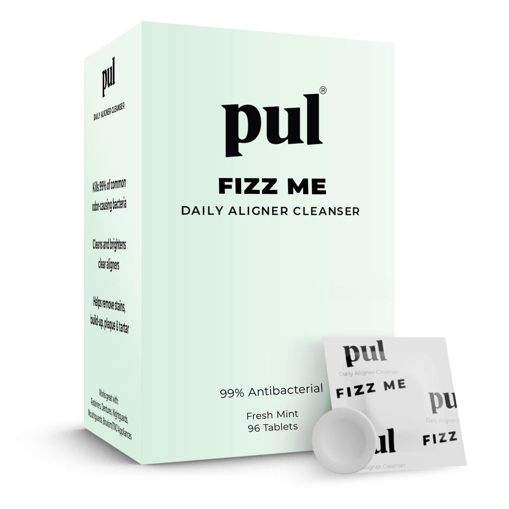 PUL Retainer Cleaner Tablets - Aligner Cleaner for Invisalign and Clear Aligners, Daily Retainer Cleaning Tablets and Denture Cleaner Tablets - Removes Odor, Stains and Plaque - 96 Day Supply