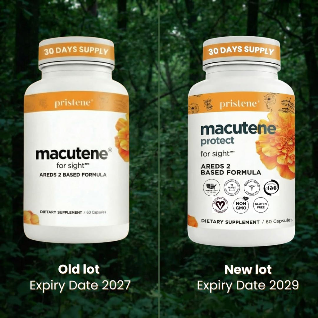 Macutene Protect Eye Vitamins for Macular Support Areds 2 with Lutein and Zeaxanthin Supplements (25mg/5mg) – Doctor Formulated Bilberry Supplement for Eyes, Lab Tested, Vegan (60 Capsules)
