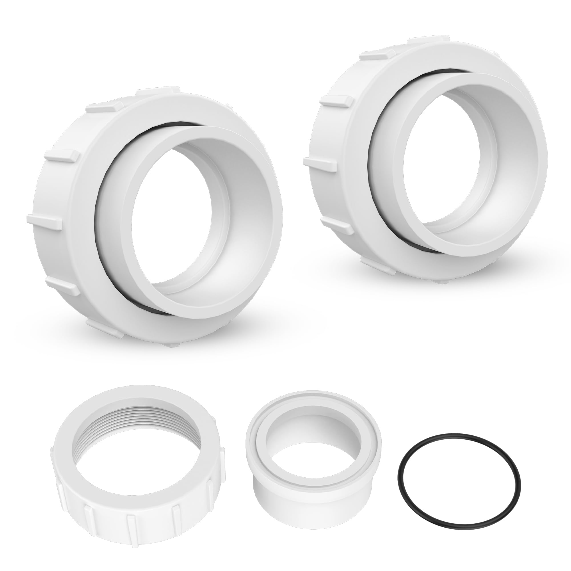 Aquatonics 2” Half Union Adapter for Pentair Replaces PKG188 Mastertemp 400, 200, 250 and All Max-E-Therm Heaters - PLDE Filter - Pumps and More - Set of 2