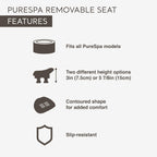 Intex 28502E PureSpa Slip Resisting Removable Countoured Inflatable Hot Tub Spa Seat Accessory with Adjustable Height for All PureSpa Models, Beige