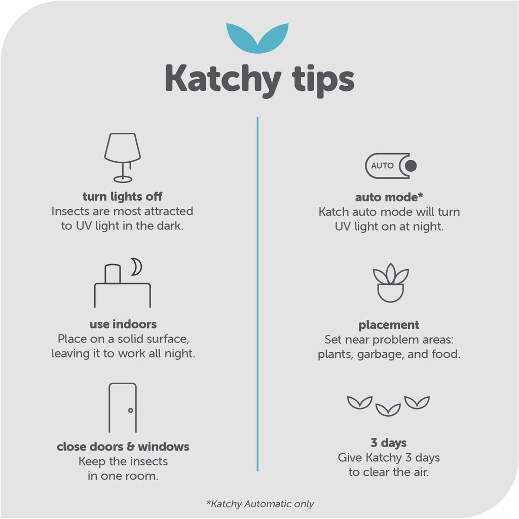 Katchy Original and Midnight Glue Board Refills (16 Pack) – Catcher & Killer for Mosquito, Gnat, Moth & Fruit Fly – Indoor Flying Insect Trap Glue Board Refills – Non-Zapper Traps for Buzz-Free Home