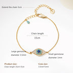 Cicy Bell Evil Eye Bracelets 18k Gold Plated Adjustable