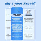 Aisenth Telescopic Retractable White Cane for Blind-Foldable Mobility Stick with Wrist Strap&Storage Pouch,Non-Slip Sweat-Absorbent Handle,Fixed Alloy Tip|Lightweight Portable Blind Walking Cane Stick