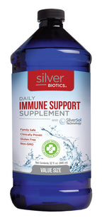 Silver Biotics Advanced Silver Technology, SilverSol Ag₄O₄ 10 PPM Immune Support | Bio-Hacking Immune Building Natural Support | 32 Fl Oz