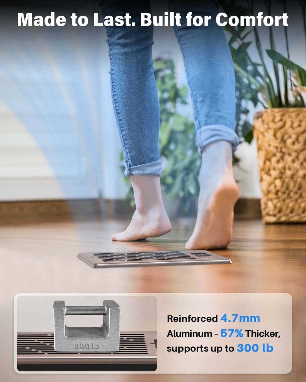 Hisummer Register Booster Fan for 4 x 10 Floor Vent Duct Openings, 150 CFM Airflow, 17 dB Quiet, 3s Thermostat Sensor, 10-Speed AC Vent Booster Fan with Remote, Easy Install (Oil-Rubbed Bronze)