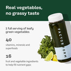 FACTOR FORM Daily Greens Superfood Powder | 5 Functional Blends for Gut Health, Energy & Immunity | Prebiotics, Probiotics, Adaptogens, B Vitamins (7 Servings, Individual Packets)