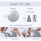 Soft Pilates Ball 9 Inch, Ideal Small Exercise Ball Between Knee Squeeze for Physical Therapy Yoga Core Medicine Abs Pt Bouncy, Mini Rubber Fitball Barre Workout Equipment for Women Men Kid Toddler