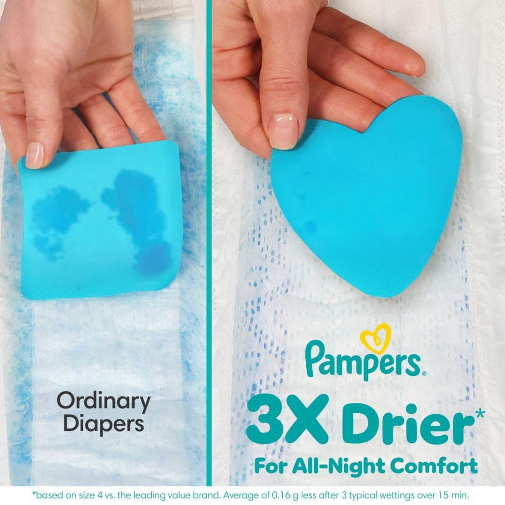 Pampers ZZZ Overnight Diapers, Size 5 (20-37 lbs), 50 Count, Nighttime Protection Disposable Baby Diaper