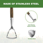 Haliaeetus Scuffle Hoe, 16.8'' Stirrup Hoe for Weeding in Raised Bed