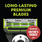 Gillette Labs Body + Intimate Razor For Men, Handle + 4 Blade Refills, Travel Cover