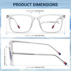 Ynaahi Blue Light Glasses for Men Women, Blue Light Blocker, 99% UV Protection. Ideal for Computer Use, Gaming, Reading.