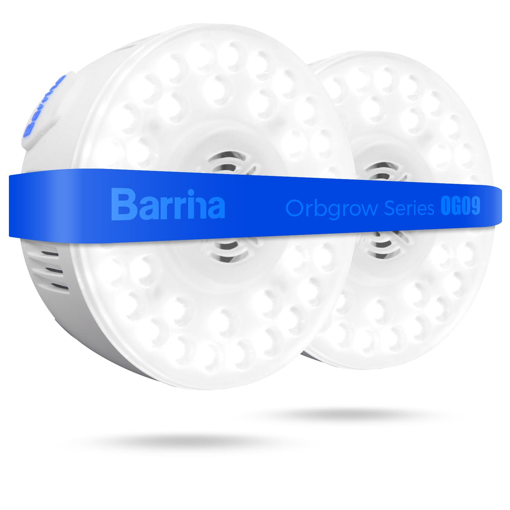 Barrina Orbgrow OG09 Puck Grow Light, 18W(2 x 9W), 5000K, 2 Packs, White