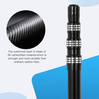 JSPJSP Carbon Fiber Pool Rod - Professional 4-12 Foot Telescopic 4-piece Pool Cleaning Rod Set, Adjustable Telescopic Rod for Cleaning Nets, Brushes, Vacuum Heads