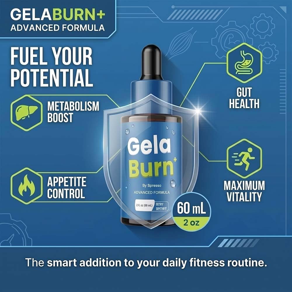 (1 Pack) Gela Burn Drops, Official GelaBurn Liquid Supplement Dropppers with Premium Ingredients, Advanced Formula Support Overall Health & Wellness Reviews (2oz/60ml)