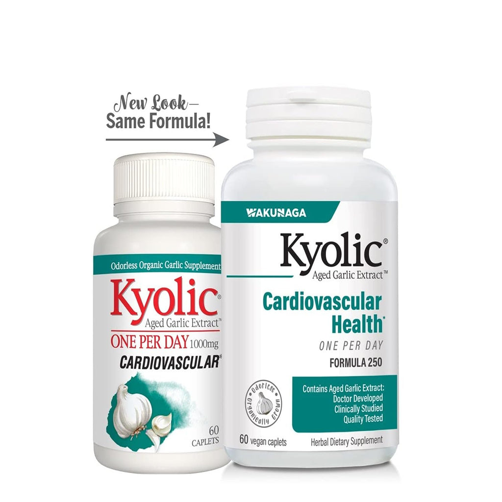 Kyolic Aged Garlic Extract Formula 250, Cardiovascular Health*, One Per Day 60 Caplets