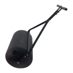 Brinly 270 lb. Combination Push/Tow Poly Lawn Roller with Easy-Turn Tethered Plug, 18 by 24" - Flat Black