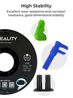 Creality ABS Filament 1.75mm, 3D Printer Filament, Excellent Resistance, Odorless Non-Toxic, Stability, Tough, 1kg(2.2lbs) Printing Filament for 3D Printer (Black)