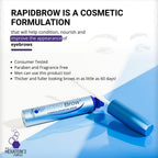 rapidBrow Eyebrow Enhancing Serum 3 mL - Hydrating Hair Serum for Visibly Thicker-Looking Brows with Hexatein 2 Complex