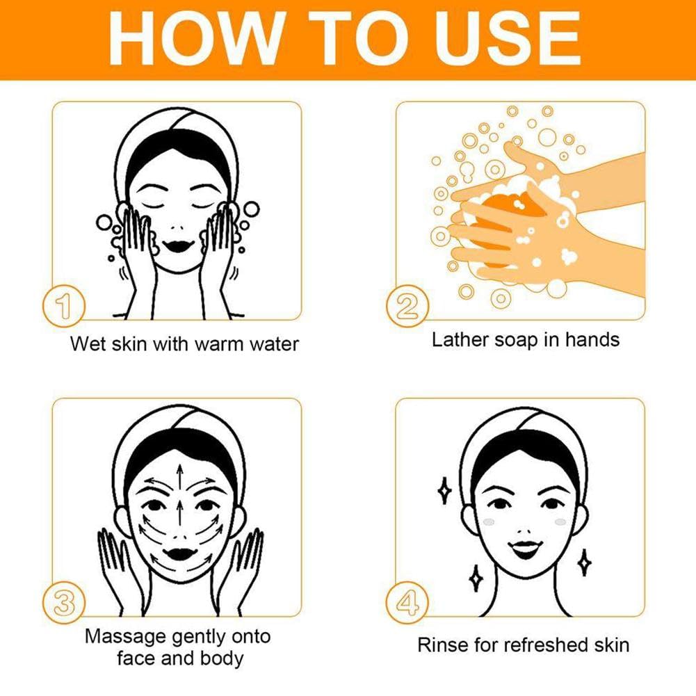 hatatit Stem & Soul Soap Bar – Turmeric Lemon Cleansing Soap for Face Body, Support Nourishes Clarifies Help Cleaning Facial And Body Skin,Suitable Dry And Oily Skin