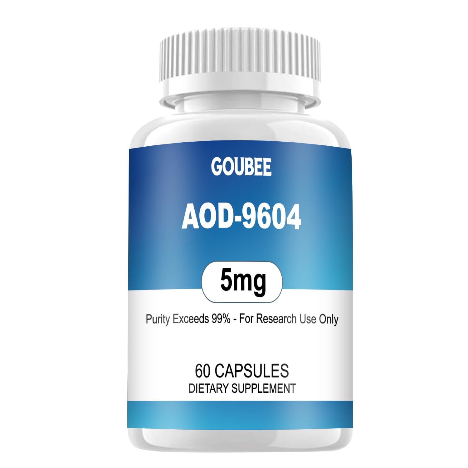 GOUBEE AOD-9604 (5MG) Peptide High-Purity Lyophilized Capsules, 99% Purity - 60 ct