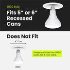Feit Electric BR30 LED Light Bulbs, 100W Equivalent, Dimmable, E26 Standard Base, 80 CRI, 1400 Lumens, 3500K Neutral White, 120V, 10 Years Lifetime, Damp Rated, 6 Pack, 100BR30DM83510KLED/6
