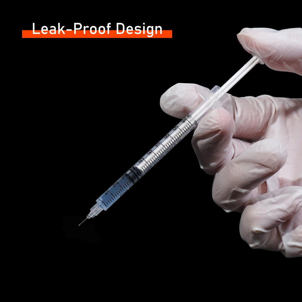 1ml 31G 1/4" 6mm Syringe, 1cc Syringes, Individually Wrapped, Pack of 100