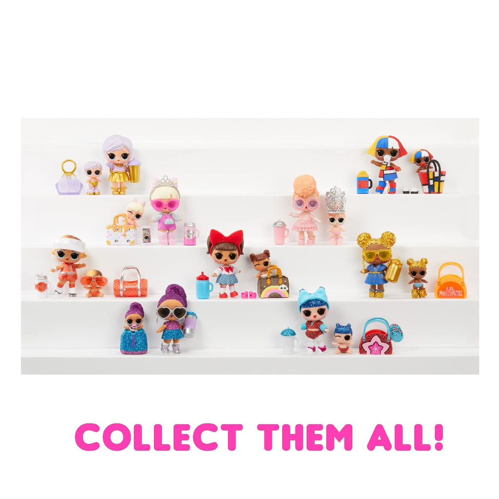 L.O.L. Surprise! Confetti Pop Birthday Sisters- with Collectible Doll, Lil Sister, 10 Surprises, Confetti Surprise unboxing, Accessories, Limited Edition Doll, Present Box Packaging
