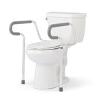 Medline Guardian Toilet Safety Rail - Adjustable Height, Robust & Reliable, Ideal for Medical Patients, Hospitals, Nursing Homes