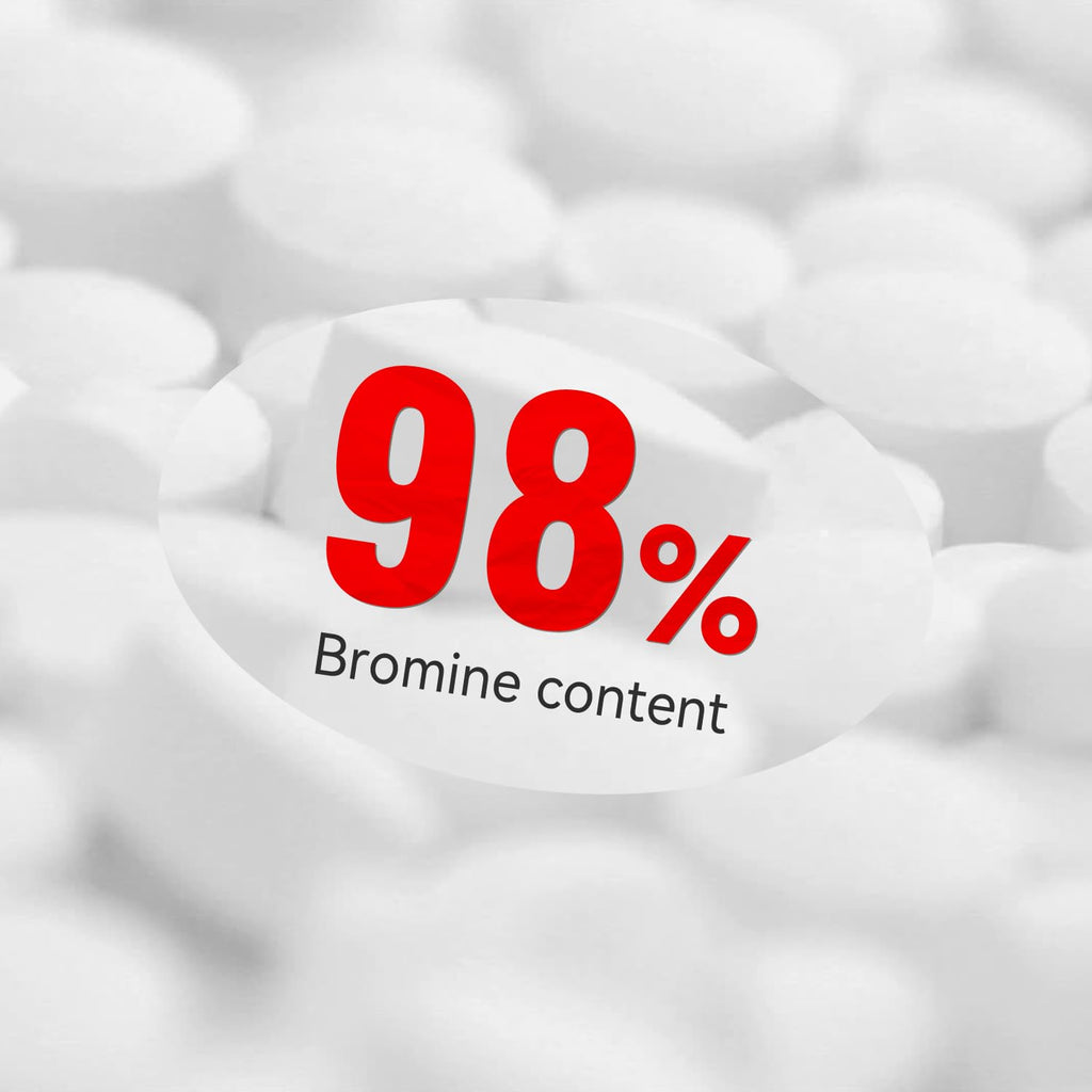 Bromine Tablets for Hot Tubs & Spas –1 inch Fast Dissolving, Low Odor, Long-Lasting (2LBS)