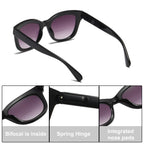 ZXYOO Bifocal Sunglasses For Women Reading Sunglasses 3 Pack UV400 Sun Readers Glasses With Spring Hinge +2.0