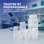 United Scientific™ Sample Bottles with Lids, Polypropylene, 250ml, 12-Pack
