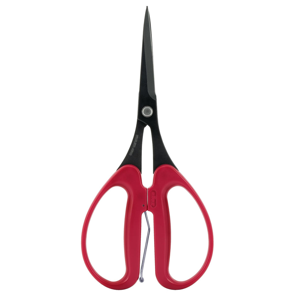 ALLEX Trimming Scissors for Gardening 7" - Japanese Floral Garden Scissors for Plants, Flowers, Herbs - Japanese Stainless Steel Blade with Non-Stick Coating - Spring Loaded Handle - Made in JAPAN