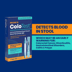 Reese's ColoTest, FIT Immunochemical Fecal Occult Blood Test Kit at Home, 1 Ct, Easy to Use Colon Health Screening, Detects Hidden Blood in Stool, 1-Minute Results, 98.8% Accurate