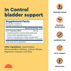 Uqora In Control Bladder Support - Daily Bladder Care & Support for Urinary Comfort - Made with botanicals, Like Horsetail & Spicebush - Gluten-Free & Vegetarian - 60 Capsules