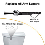 Korky 6054BP StrongARM Tank Lever Universal to Fit Front Angled Side Left and Right Mount Toilets, Chrome, Simple Style