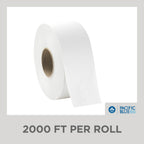 Georgia-Pacific Pacific Blue Basic 1-Ply Jumbo Jr. 9'' Toilet Paper by GP PRO (GEORGIA-PACIFIC), 13718, 2,000 Linear Feet Per Roll, 8 Rolls Per Case