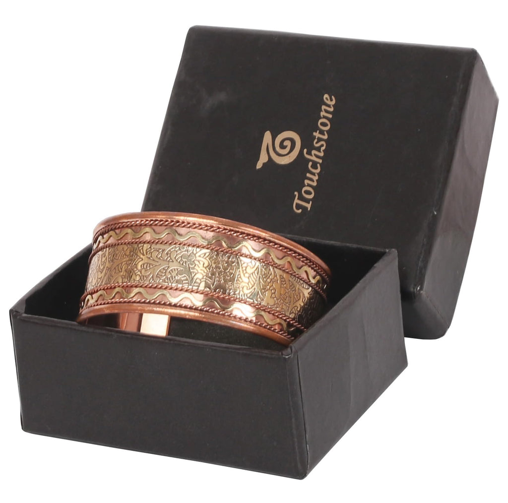 Touchstone 100% Pure Copper Cuff Bracelet, Celtic, for Women & Men