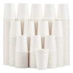Lamosi 300 Pack Paper Cups 8 oz, Disposable Coffee Cups, Paper Coffee Cups 8 oz, White Hot/Cold Beverage Drinking Cup for Water Juice or Tea, Office Party Home Travel