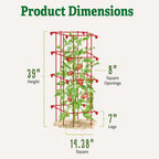 Gardener's Supply Company Lifetime Tomato Cages, Red, Set of 4