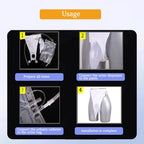 Condom Catheter Urine Collection Bag Reusable Wearable Silicone Urine Drainage Device with 2 Catheter Bag Systems 2 Piece Pants Set (Men Blue+White)