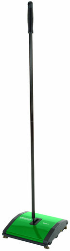 BISSELL BigGreen Commercial BG23 Sweeper with 2 Nylon Brush Rolls, 7-1/2" Cleaning Path, Green, 8.5" - 12"