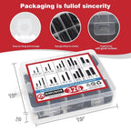 AIMUNOK 326PCS Roll Pin Set - 24 Sizes Spring Dowel Tension Roll Pins - 1/8 1/4 3/8 1/16 5/64 3/32 5/16 5/32 7/32 Split Expansion Pin Assortment Kit for Home Improvement