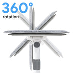 Baseboard Cleaner Tool with Handle, DELUX Baseboard Cleaner with Extendable Long Handle, 4 Reusable Cleaning Pads Wall Cleaner for Baseboards Cleaning, Ceiling, Wall, Floor, Shower Bathroom Kitchen