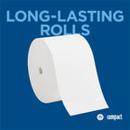 Compact Coreless 1-Ply Recycled Toilet Paper by GP PRO (Georgia-Pacific), 19374, 3,000 Sheets Per Roll, 18 Rolls Per Case