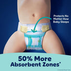 Pampers ZZZ Overnight Diapers, Size 4 (15-34 lbs), 58 Count, Nighttime Protection Disposable Baby Diaper
