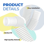 ANTOBLE Pool Hose for Intex 1.25" Diameter Above Ground Pool Pump Hoses Replacement Accessory 59" Long 1-1/4 Swimming Pool Filter Pump Hoses 607 637 With 4 Metal Clamps, 2 Pack